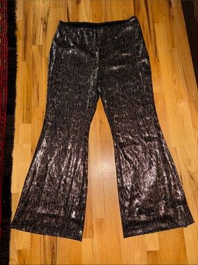 NWT Anthropologie Sequence Metallic Wide-Leg Pants bottoms